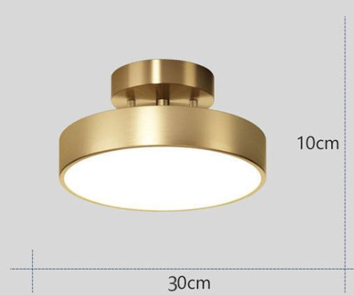 Lámpara de Techo Redonda de Cobre Puro - Diseño Minimalista - Image 11