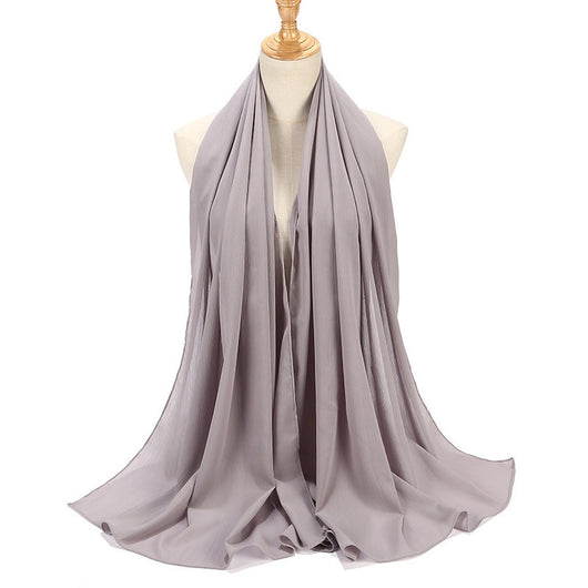 Pañuelo Chifón Plisado Transpirable para Mujer - Diseño Monocromo Elegante - Image 10
