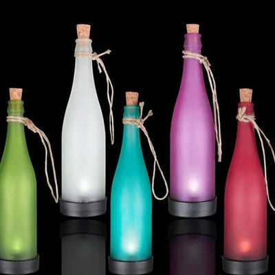 Lámpara Solar Decorativa con Forma de Botella de Vino LED