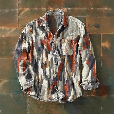 Camisa Retro de Manga Larga para Hombre - Image 6