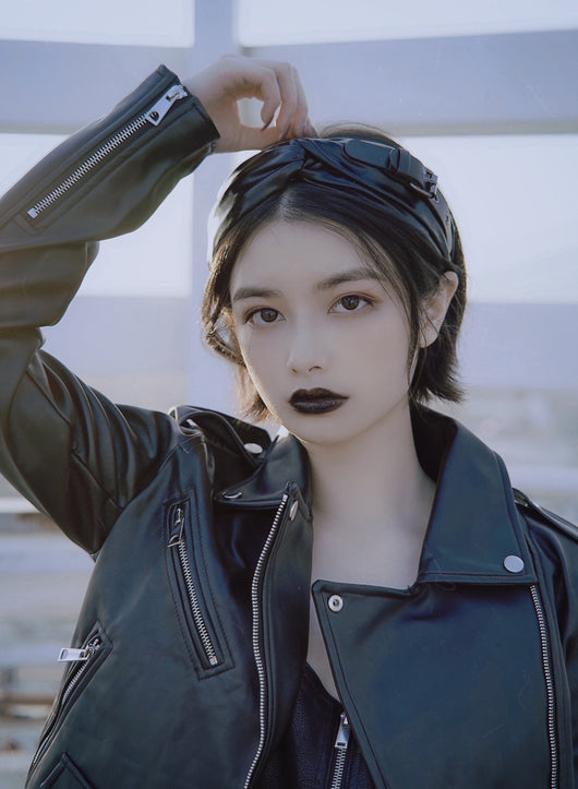 Pasador de Moño Punk Hecho a Mano Negro Estilo Amor Dulce - Image 18