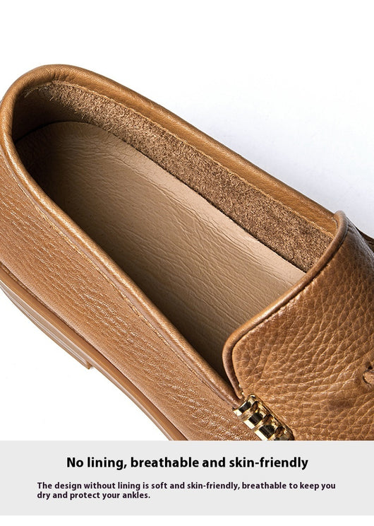 Zapatos de Cuero Genuino Estilo Inglés Transpirables para Hombre - Image 15