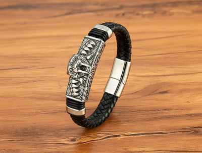 Pulsera Magnética de Cuero Genuino para Hombre - Acero Inoxidable Resistente - Image 21