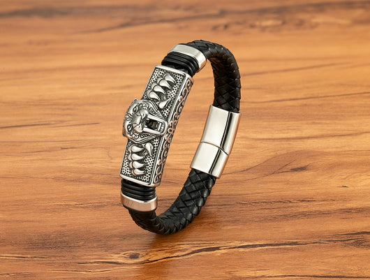 Pulsera Magnética de Cuero Genuino para Hombre - Acero Inoxidable Resistente - Image 21