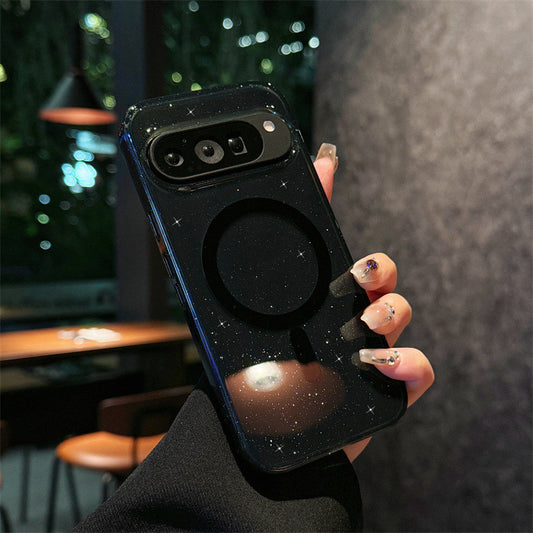 Funda Transparente con Diseño Galaxia y Imanes Integrados