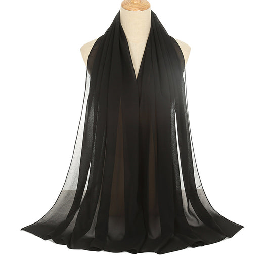 Pañuelo Rectangular de Chiffón Perla para Mujer - Colores Sólidos - Image 16
