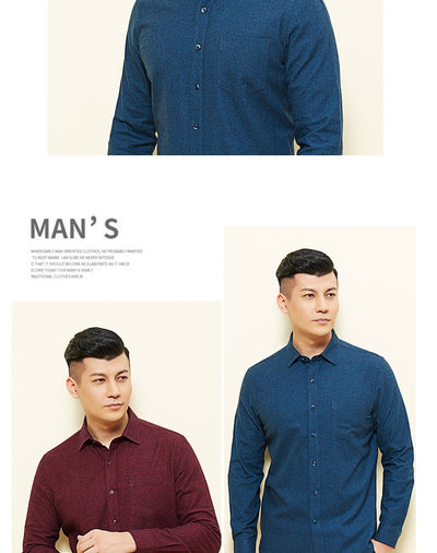 Camisa Ejecutiva Manga Larga Color Sólido con Bolsillo - Image 21