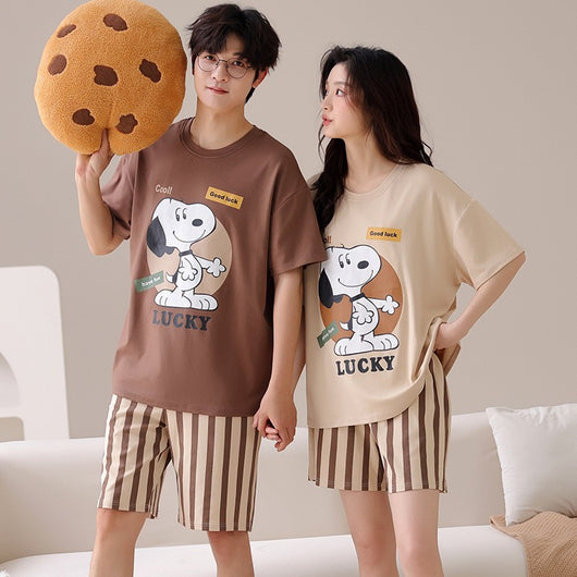 Pijama Corto Holgado para Pareja - Shorts Cómodos de Verano - Image 52