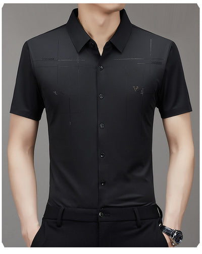 Camisa Ejecutiva de Manga Corta sin Costuras - Comodidad Profesional - Image 6