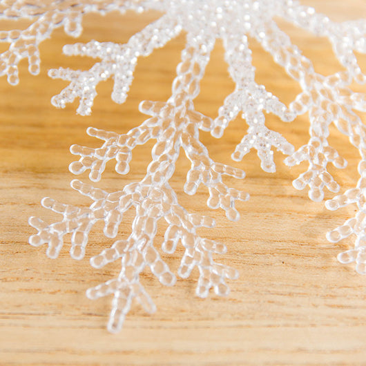 Adornos Navideños de Acrílico Transparente - Copo de Nieve para Árbol de Navidad DIY - Image 16