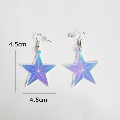 Aretes Láser Cambia Color de Acrílico Hueco - Image 3