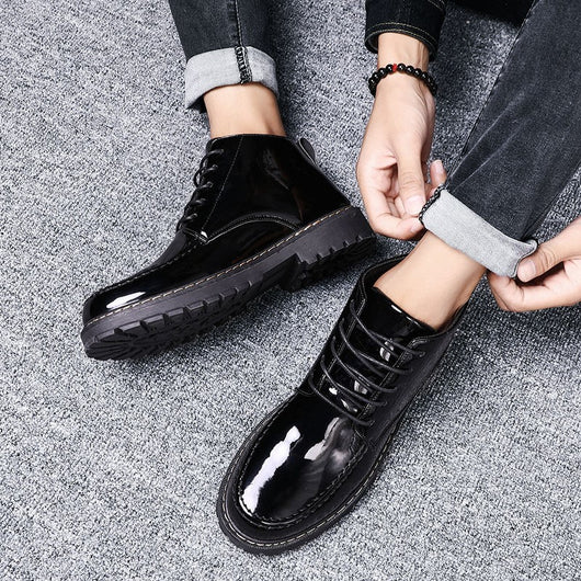 Botas Altas de Cuero para Hombre - Diseño Versátil y Duradero - Image 5