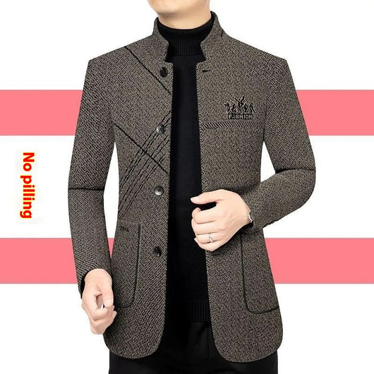 Abrigo Ejecutivo Casual para Hombre - Chaqueta Stand Collar Elegante - Image 4