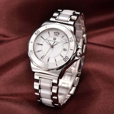 Reloj de Cuarzo con Correa de Cerámica y Calendario - Image 3