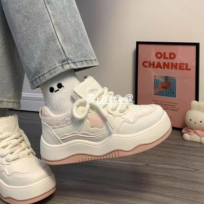 Zapatillas Deportivas Plataforma para Mujer - Blancas Estilo Board - Image 22