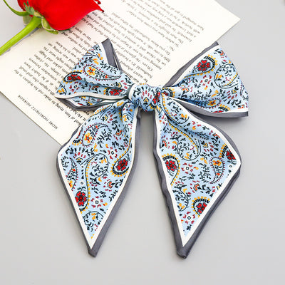 Clip Primavera para Coleta con Moño de Tela Estampada - Accesorio para Cabello Elegante - Image 38