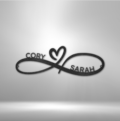 Letrero Personalizado Símbolo Infinito Amor con Nombres para Bodas - Image 7