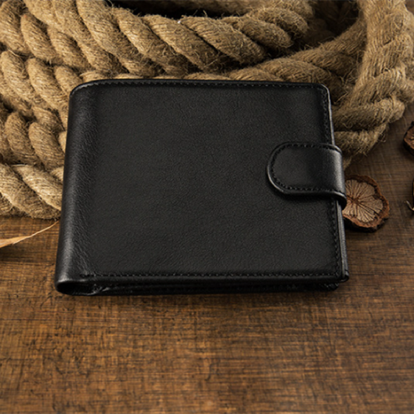Billetera Corta de Cuero Genuino Personalizada para Hombre