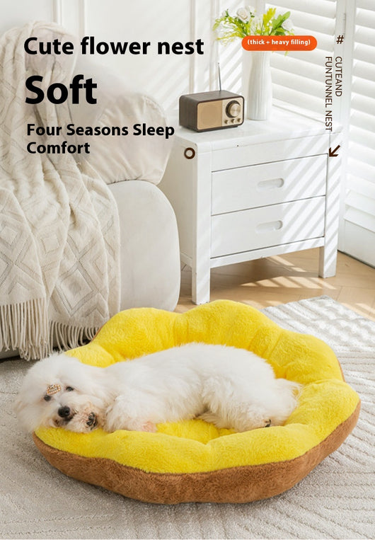 Cama Nido Redonda de Felpa Gruesa y Cálida para Mascotas con Cojín Desmontable y Lavable - Image 15