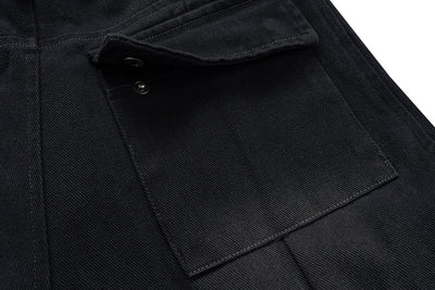 Overol Denim Vintage Desgastado con Bolsillos Múltiples y Doble Uso - Image 40