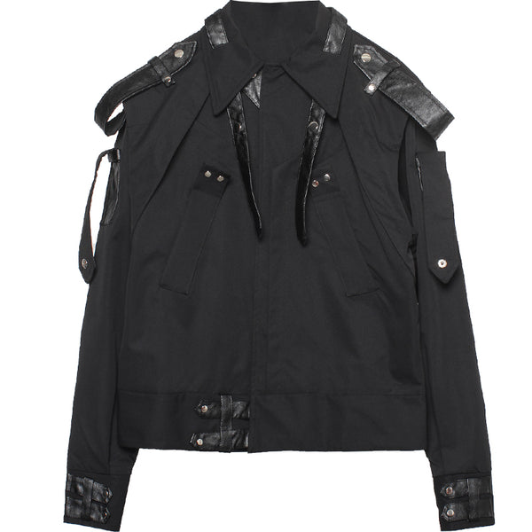 Chaqueta de Motociclista para Hombre con Hombreras Tejidas Reforzadas