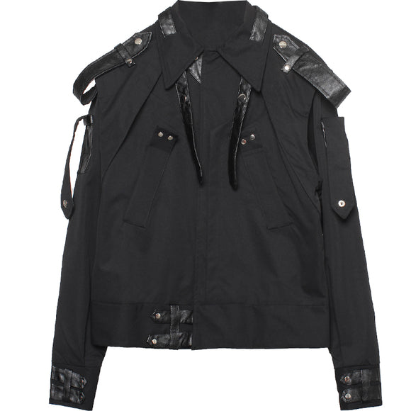 Chaqueta de Motociclista para Hombre con Hombreras Tejidas Reforzadas