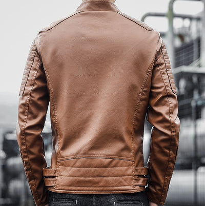 Chaqueta de Cuero para Hombre - Abrigo Elegante Otoño Invierno - Image 4