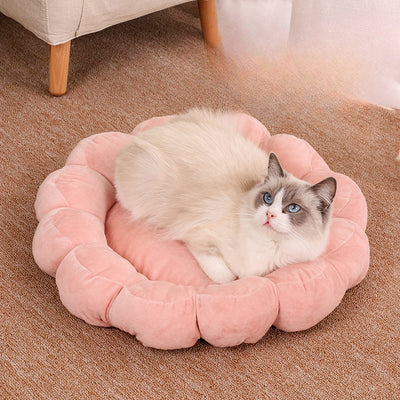 Cama Nido Doble Cara para Perros y Gatos 50x50cm - Diseño Pétalos Multicolor - Image 8