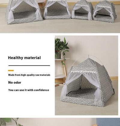 Casa Gatuna Plegable de Cuatro Esquinas con Cama Extraíble y Lavable - Image 19
