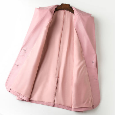 Blazer Ejecutivo de Piel de Oveja para Mujer - Image 3