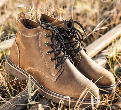 Botas de Cuero Vintage para Hombre - Estilo Clásico Robusto - Image 11