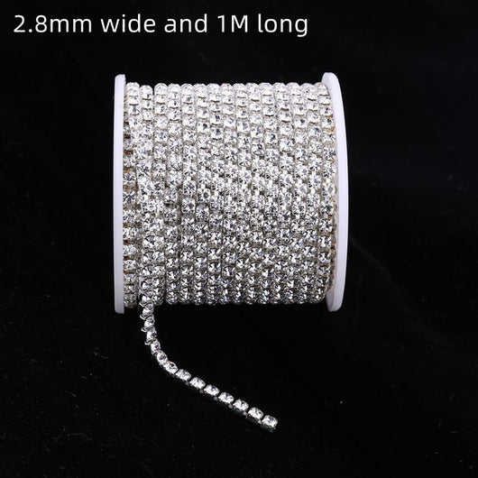 Cadena de Diamantes de Pedrería para Joyería de Disfraz DIY - Image 2