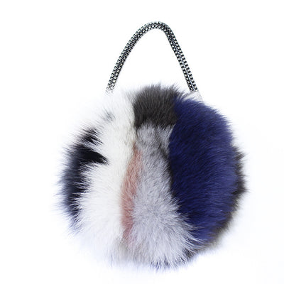 Bolso Redondo de Piel de Zorro - Bandolera Elegante - Image 11