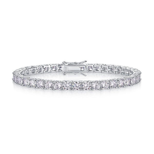 Pulsera de Plata 925 con Moissanita de 30 Puntos - Cadena de Tenis Elegante