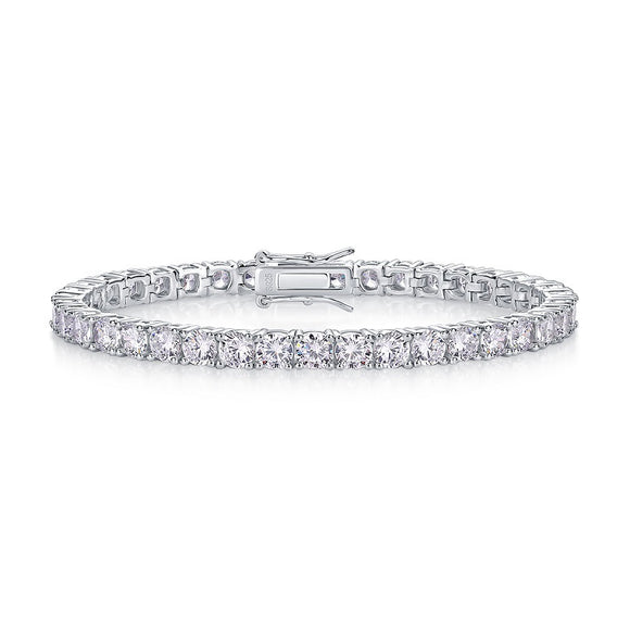 Pulsera de Plata 925 con Moissanita de 30 Puntos - Cadena de Tenis Elegante