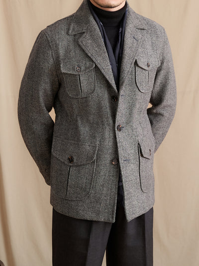 Blazer Ejecutivo de Lana con Cuello Italiano para Hombre - Image 2