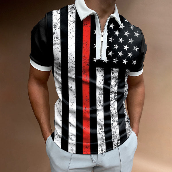 Polo Hombre Rayas y Cuadros Manga Corta