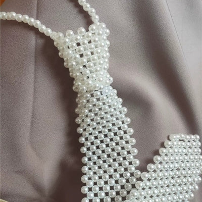 Cadena de Cuerpo Pearl Calada - Diseño Retro Artesanal - Image 2