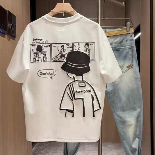 Camiseta de Algodón 100% Estampada Manga Corta Cuello Redondo Unisex - Image 2