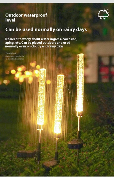 Lámpara Solar de Jardín con Burbujas de Cristal y Luz LED Intermitente - Image 13