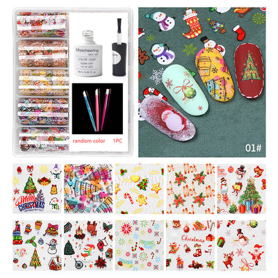 Set de 12 Láminas Decorativas para Uñas - Transferencias Nail Art - Image 13
