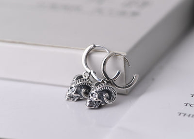 Aretes Vintage Rey Ciervo Plata S925 Acabado Antiguo - Image 7
