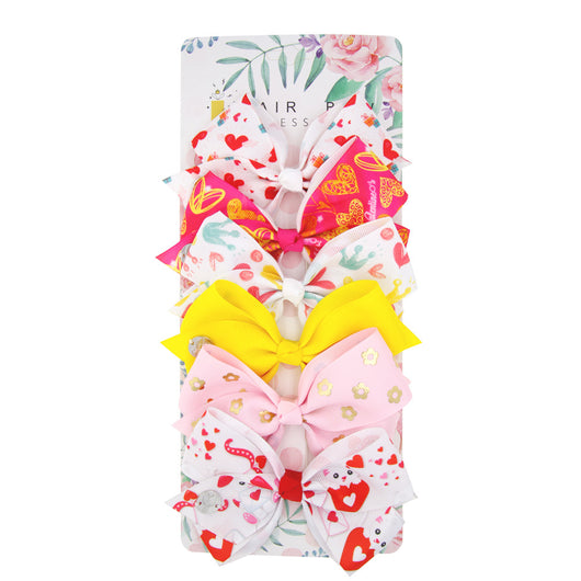 Set de Broches para Cabello con Moño de Corazón para Niñas - Image 11