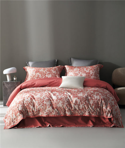 Juego de Cama Jacquard Algodón Puro Estilo Retro Americano 4 Piezas - Image 50