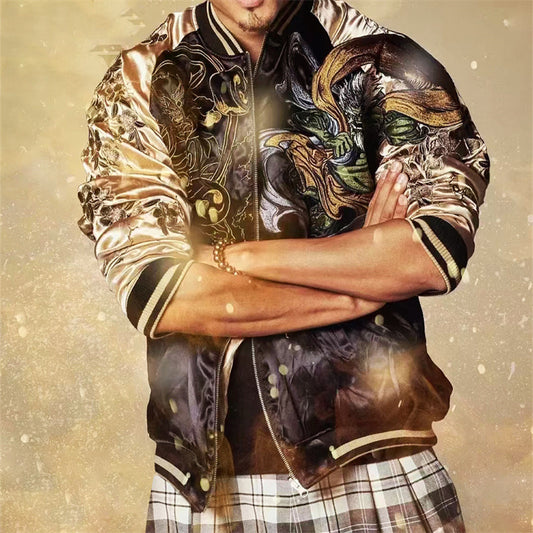 Chaqueta Reversible de Bordado Premium Unisex