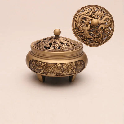 Quemador de Incienso de Cobre Puro Estilo Xuande - Artesanía Zen Tallada a Mano - Image 26