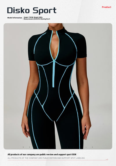 Jumpsuit Deportivo con Espalda Abierta y Detalles en Contraste - Image 30