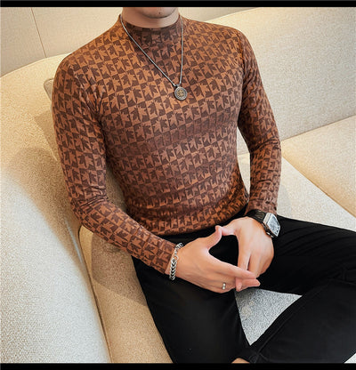 Camiseta Cuello Alzado Tendencia Moderna para Hombre - Image 22