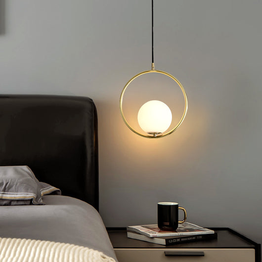 Lámpara Colgante de Cobre Minimalista Moderna para Dormitorio - Image 4