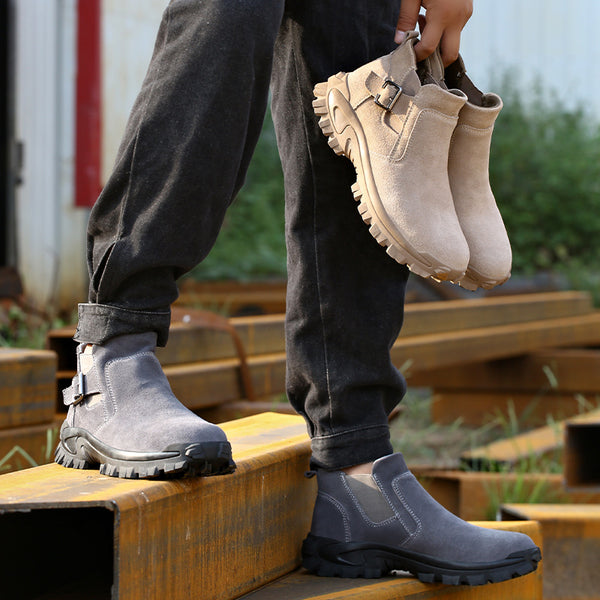 Botas de Seguridad de Cuero Genuino para Trabajo Profesional